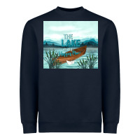 Navy the lake is my happy place Heavyweight Sweatshirt - TumblerDesignByShophia