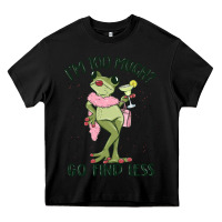 Black i'm too much go find less boujee frog Heavy Core Tee - MaliasSmallBusiness