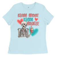 Baby Blue kinda broke kinda bougie Ladies Tee - MaliasSmallBusiness