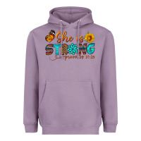 Lavender she is strong Heavyweight Hoodie - BundleAndBundleShop