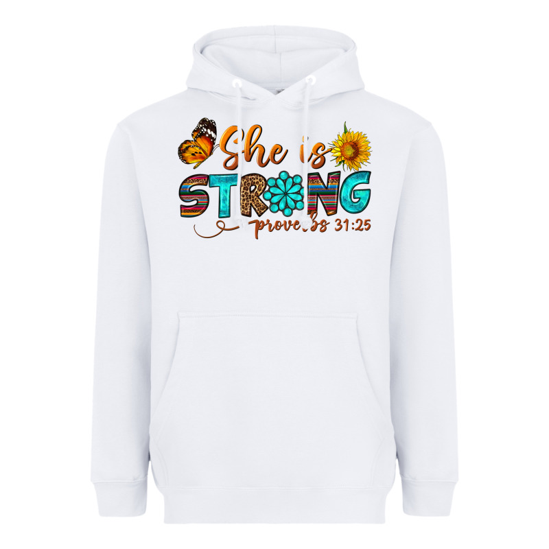 She Is Strong Heavyweight Hoodie by BundleAndBundleShop | Teevron