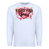 White forever yours Premium Sweatshirt - FaDigitalArtStudio