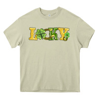 Mossy lucky horseshoe and four leaf clover Heavy Core Tee - AdoDesignShop