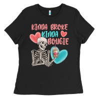 Kinda Broke Kinda Bougie Ladies Tee | Teevron