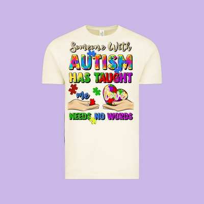 Someone With Autism Has Taught Me Love Needs No Wo Vintage Tee Designed By Artiststas