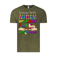 Vintage Olive someone with autism has taught me love needs no wo Vintage Tee - Artiststas