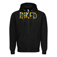 Black Inked Mama Zipper Hoodie - CowCowDesign