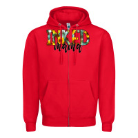 Red Inked Mama Zipper Hoodie - CowCowDesign