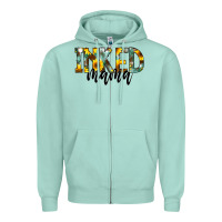 Seafoam Inked Mama Zipper Hoodie - CowCowDesign