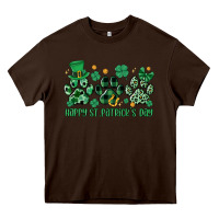 Chocolate Brown happy st.patrick's day Heavy Core Tee - MaliasSmallBusiness
