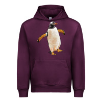 Mauve Wine penguin Urban Hoodie - LillyAllenDesigns