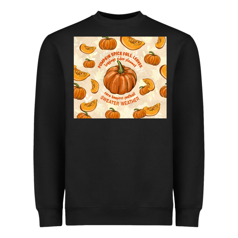 Pumpkin Spice Fall Leaves Heavyweight Sweatshirt by TumblerDesignByShophia | Teevron