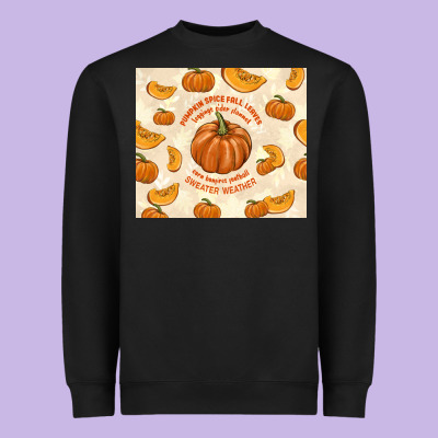 Pumpkin Spice Fall Leaves Heavyweight Sweatshirt Designed By Tumblerdesignbyshophia