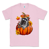 Bubblegum Pink Fall Pumpkin Raccoon Classic Tee - LillyAllenDesigns