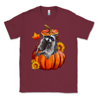 Burgundy Fall Pumpkin Raccoon Classic Tee - LillyAllenDesigns
