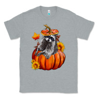 Heather Grey Fall Pumpkin Raccoon Classic Tee - LillyAllenDesigns