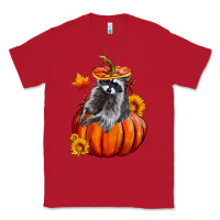 Red Fall Pumpkin Raccoon Classic Tee - LillyAllenDesigns