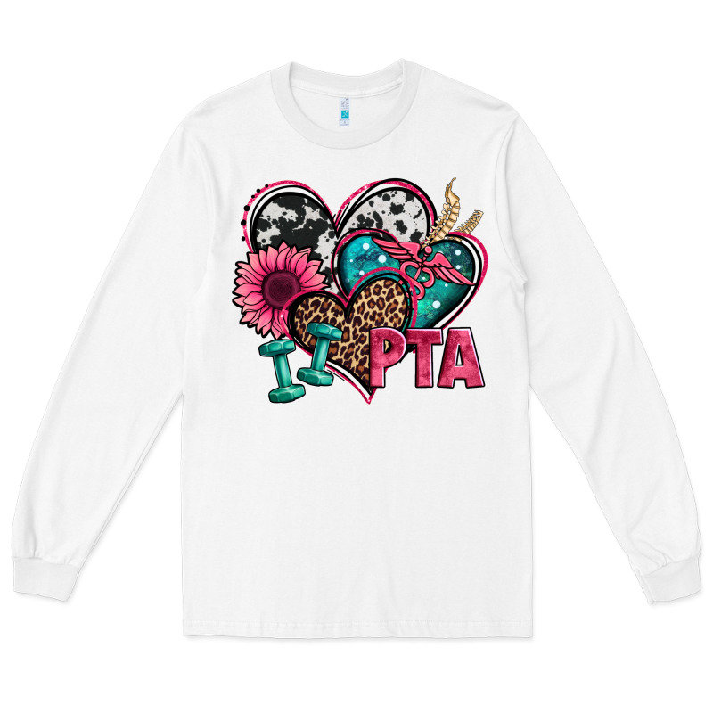 Pta Physical Therapy Assistant Hearts Long Sleeve Tee by Jasminsmagicworld | Teevron