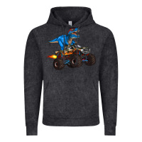 Vintage Black monster truck and  t rex dinosaur Vintage Hoodie - Artiststas