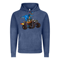 Vintage Denim monster truck and  t rex dinosaur Vintage Hoodie - Artiststas