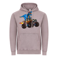 Vintage Zinc monster truck and  t rex dinosaur Vintage Hoodie - Artiststas