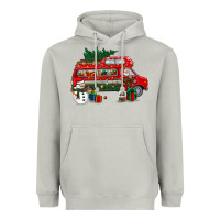 Moon Dust christmas santa claus with retro van Heavyweight Hoodie - BundleAndBundleShop