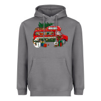 Storm christmas santa claus with retro van Heavyweight Hoodie - BundleAndBundleShop