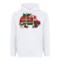 White christmas santa claus with retro van Heavyweight Hoodie - BundleAndBundleShop