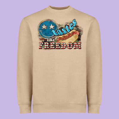 Tastes Like Freedom 4th Of July Heavyweight Sweatshirt Designed By Howdyjamesfarm