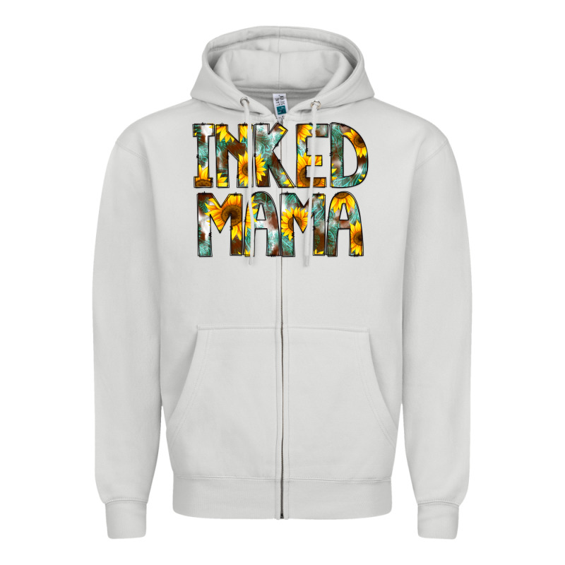 Inked Mama Flowers Zipper Hoodie by CowCowDesign | Teevron