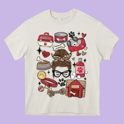 Can't Talk Right Now I'm Busy Doing Dog Mom Heavy Core Tee Designed By Maliassmallbusiness