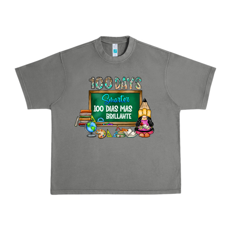 100 Days Smarter 100 Dias Mas Brillante Urban Heavy Tee by SublimationCraftShop | Teevron
