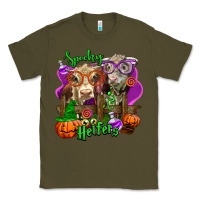 Army Green spooky halloween cows Classic Tee - LillyAllenDesigns