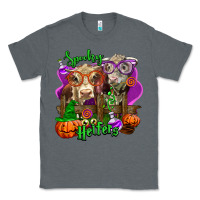 Charcoal Heather spooky halloween cows Classic Tee - LillyAllenDesigns
