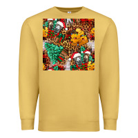 Antique Gold christmas donkeys Premium Sweatshirt - FaDigitalArtStudio