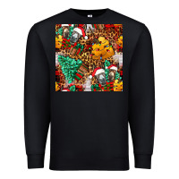 Black christmas donkeys Premium Sweatshirt - FaDigitalArtStudio
