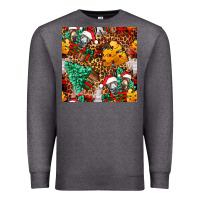 Charcoal Heather christmas donkeys Premium Sweatshirt - FaDigitalArtStudio