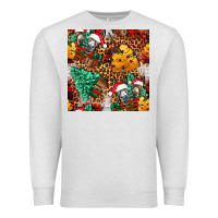 Oatmeal Heather christmas donkeys Premium Sweatshirt - FaDigitalArtStudio