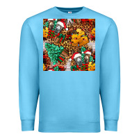 Ocean Blue christmas donkeys Premium Sweatshirt - FaDigitalArtStudio
