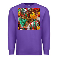 Purple christmas donkeys Premium Sweatshirt - FaDigitalArtStudio
