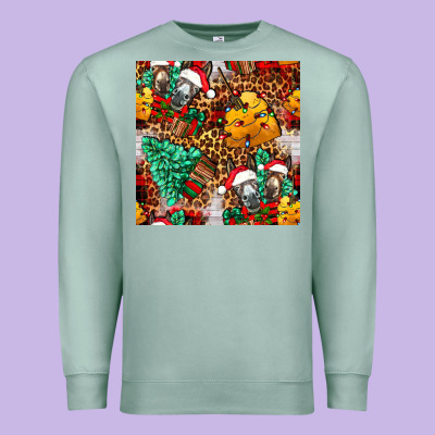 Christmas Donkeys Premium Sweatshirt Designed By Fadigitalartstudio