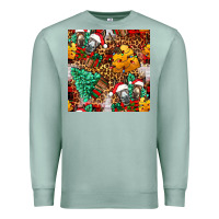Seafoam christmas donkeys Premium Sweatshirt - FaDigitalArtStudio
