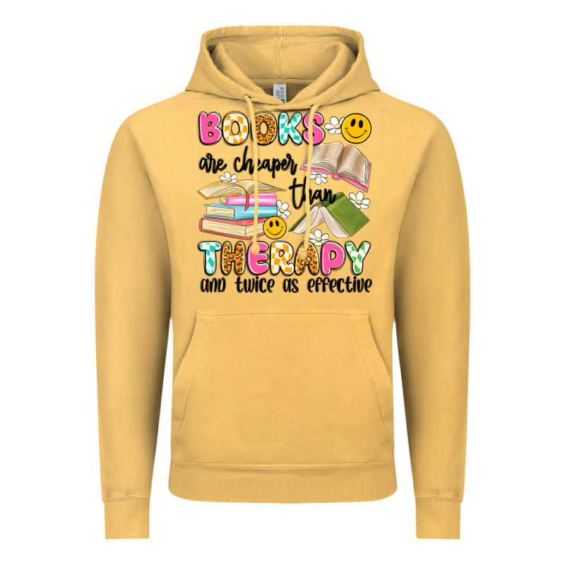 Books Are Cheaper Than Therapy And Twice As Effective Vintage Hoodie by Artiststas | Teevron