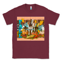 Burgundy Fall With Baby Goat Classic Tee - LillyAllenDesigns