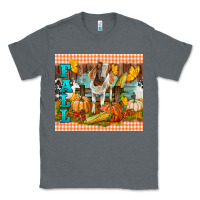 Charcoal Heather Fall With Baby Goat Classic Tee - LillyAllenDesigns