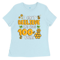 Baby Blue i cant beelieve its been 100 days Ladies Tee - MaliasSmallBusiness