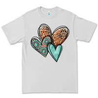 Dove Grey western love hearts Premium Tee - MaliasSmallBusiness