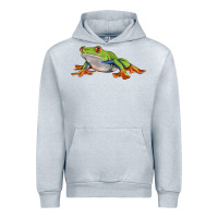 Heather Grey red eyed tree frog Urban Hoodie - LillyAllenDesigns