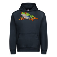 Navy red eyed tree frog Urban Hoodie - LillyAllenDesigns