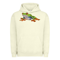 Pigment Pistachio red eyed tree frog Urban Hoodie - LillyAllenDesigns